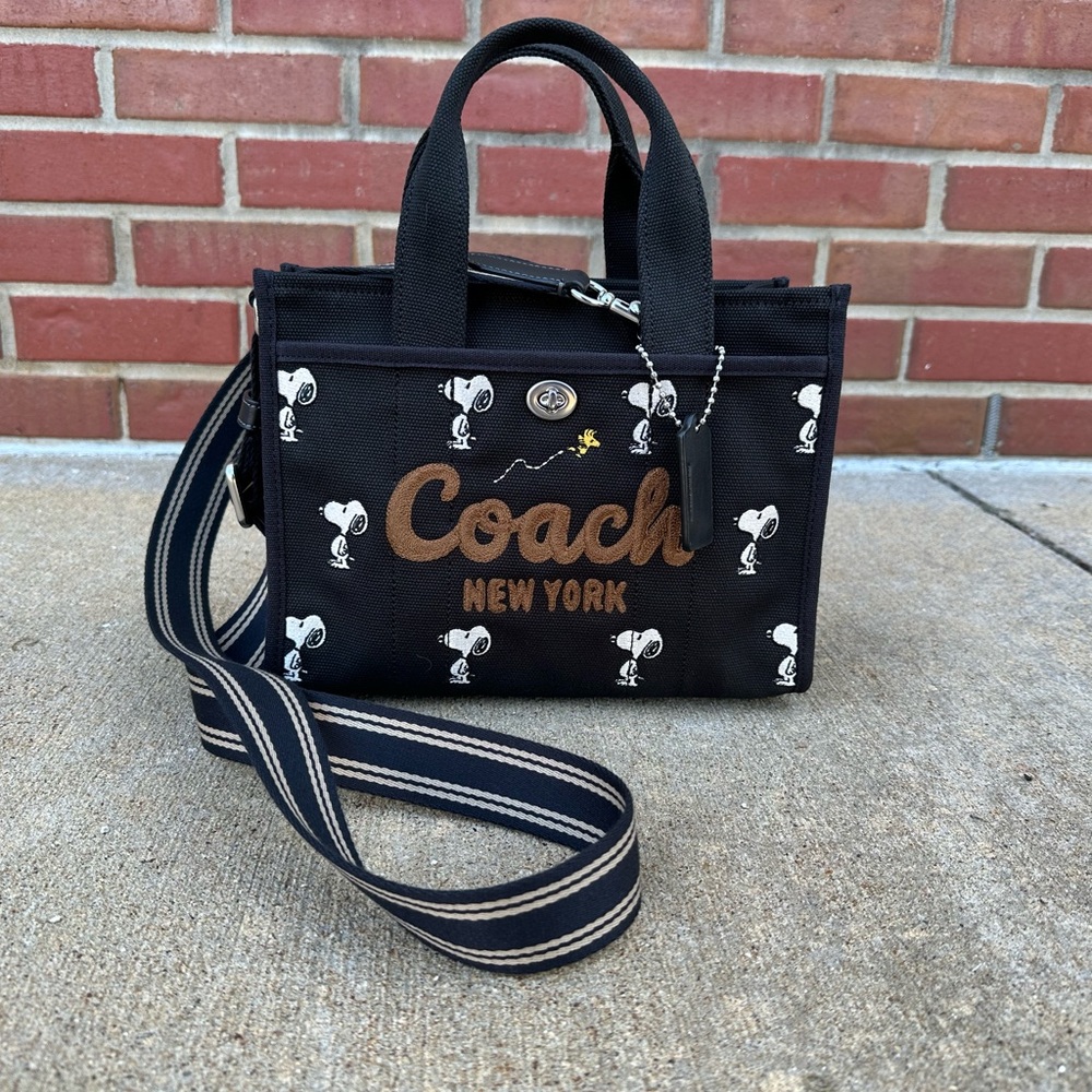 Coach X Peanuts Cargo 26 Snoopy Tote Bag